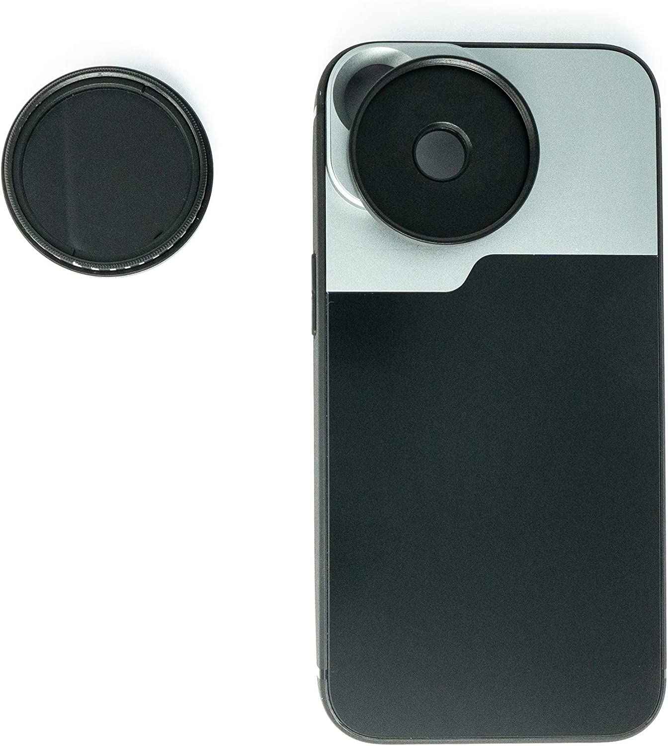 SYSTEM-S ND Vario Filter 37 mm 2 bis 4000 Neutraldichte mit Hülle für iPhone 14 Plus
