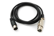 SYSTEM-S Audio Kabel 150 cm XLR 3 polig Buchse zu DIN 5 polig Stecker in Schwarz