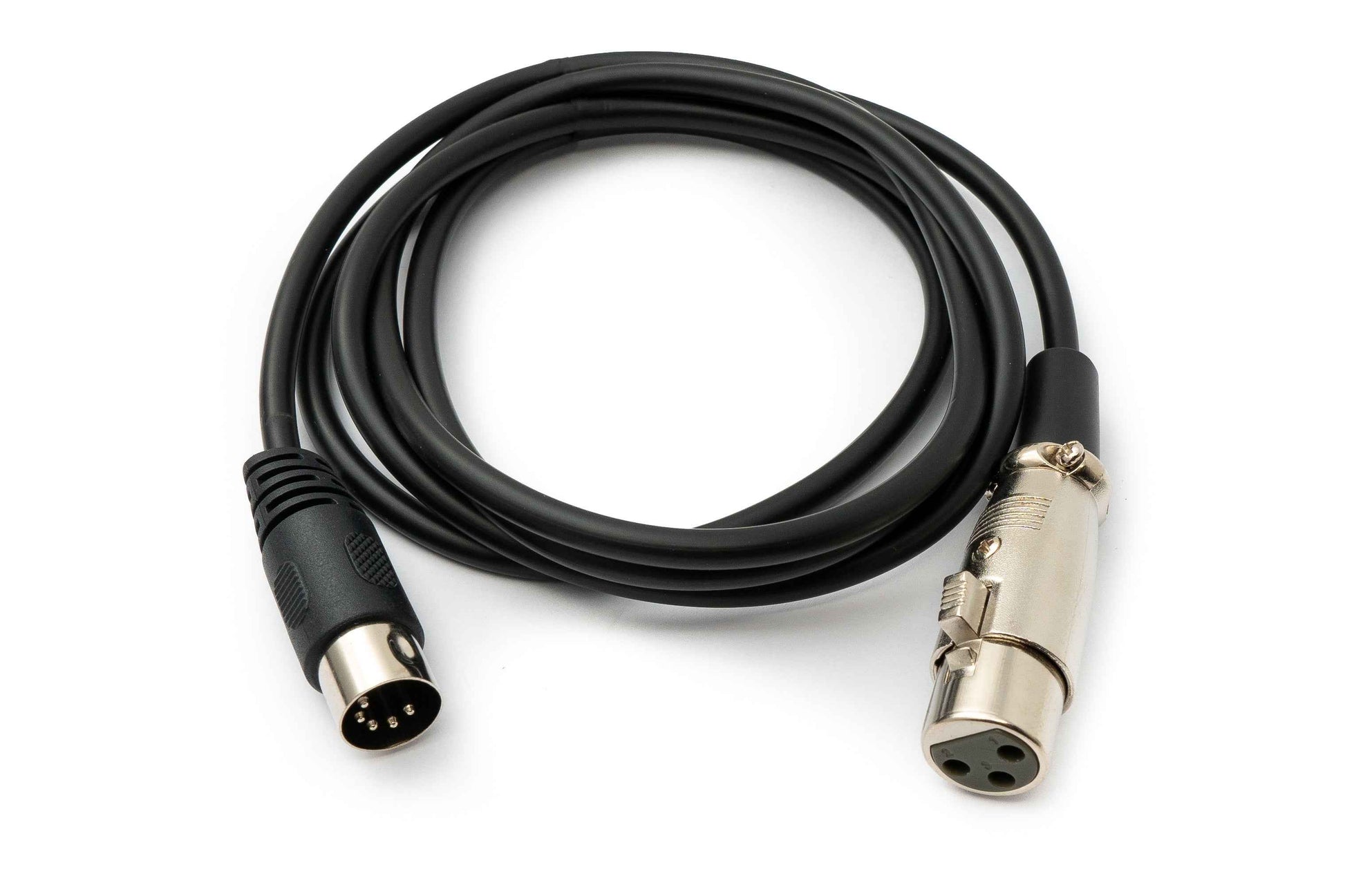 SYSTEM-S Audio Kabel 150 cm XLR 3 polig Buchse zu DIN 5 polig Stecker in Schwarz