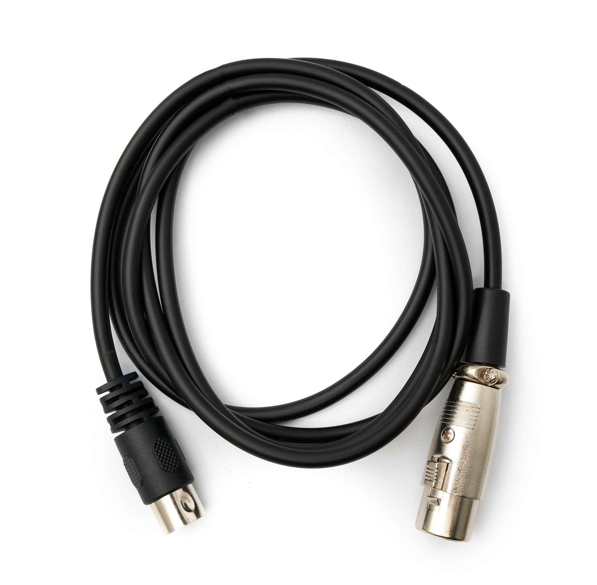 SYSTEM-S Audio Kabel 150 cm XLR 3 polig Buchse zu DIN 5 polig Stecker in Schwarz