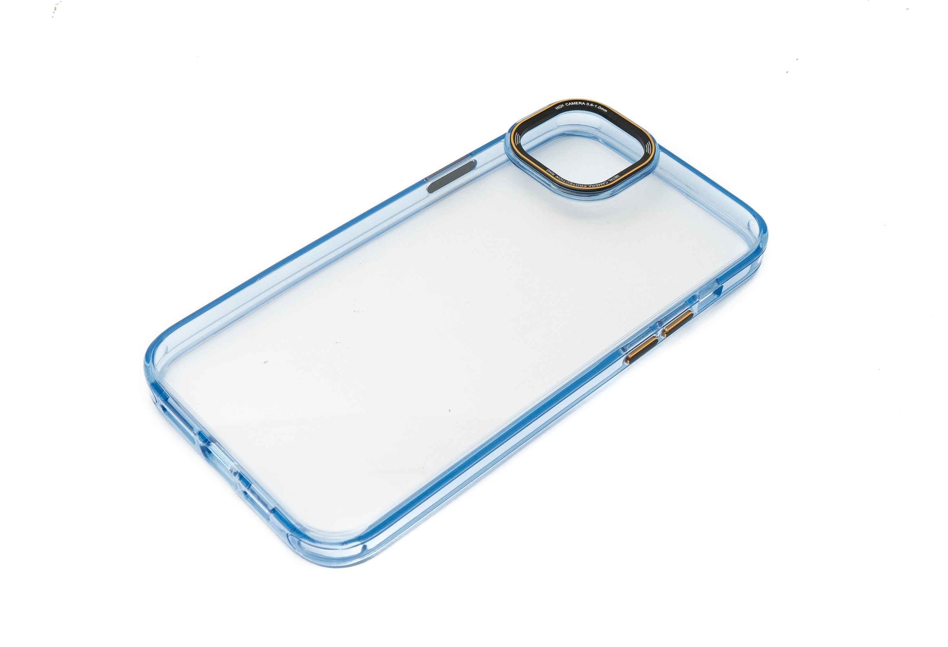 SYSTEM-S Schutzhülle stoßfest aus TPU in Blau Transparent Hülle für iPhone 14 Plus