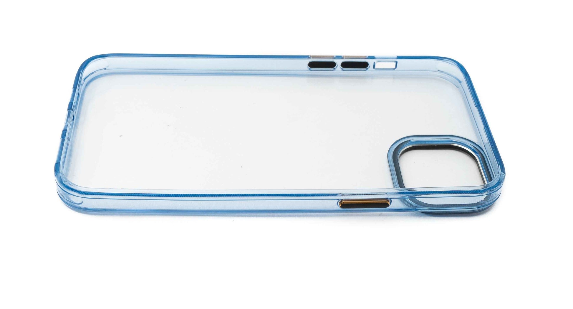 SYSTEM-S Schutzhülle stoßfest aus TPU in Blau Transparent Hülle für iPhone 14 Plus