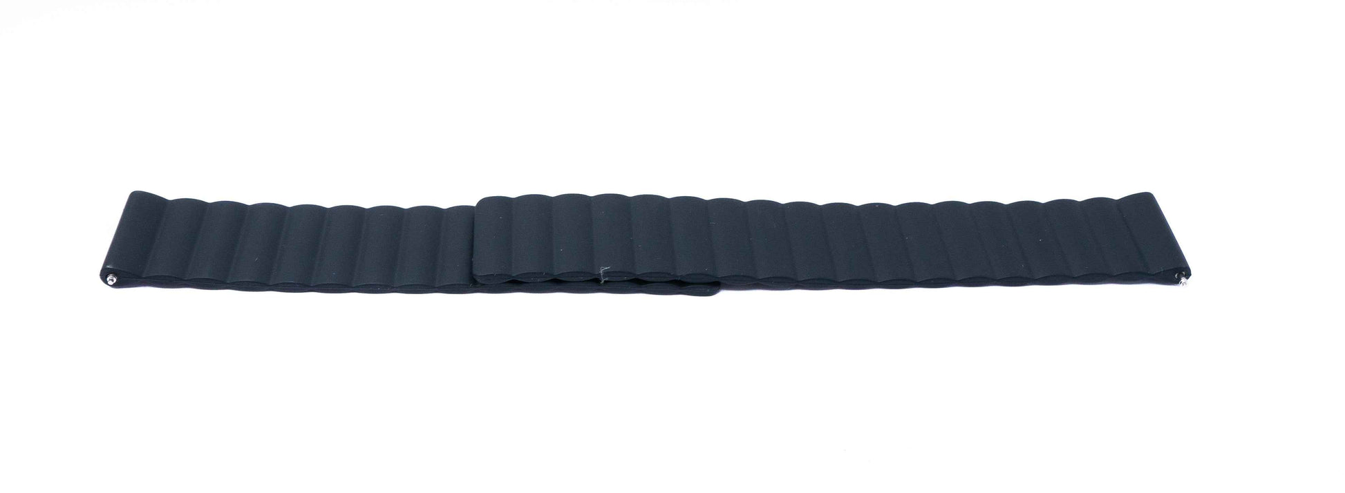 SYSTEM-S Armband 20 mm aus Silikon magnetisch für Smartwatch in Blau Grau