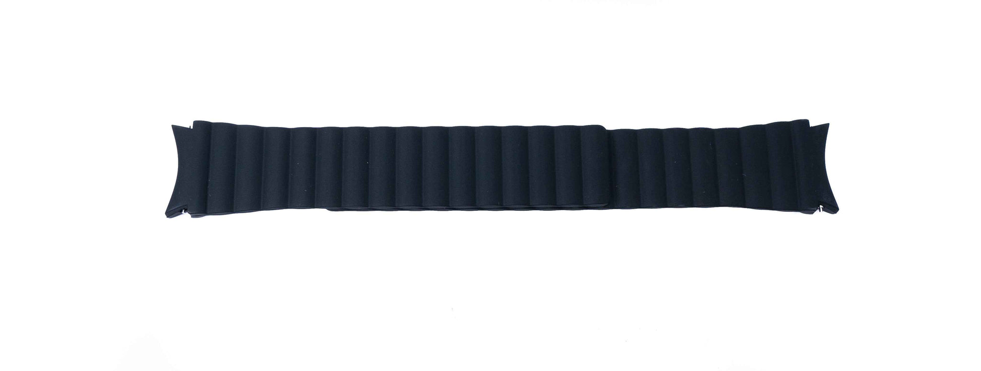SYSTEM-S Armband 20 mm aus Silikon magnetisch für Samsung Galaxy Watch 5 4 in Schwarz