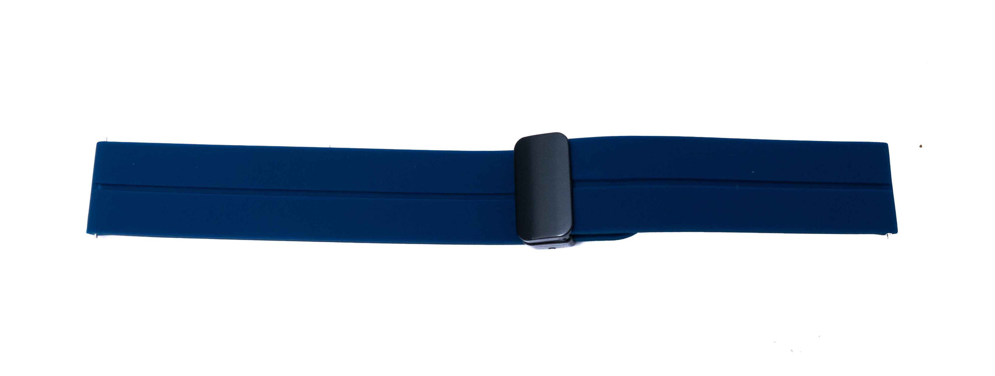 SYSTEM-S Armband 20 mm aus Silikon mit Kippfaltschließe für Smartwatch in Dunkelblau