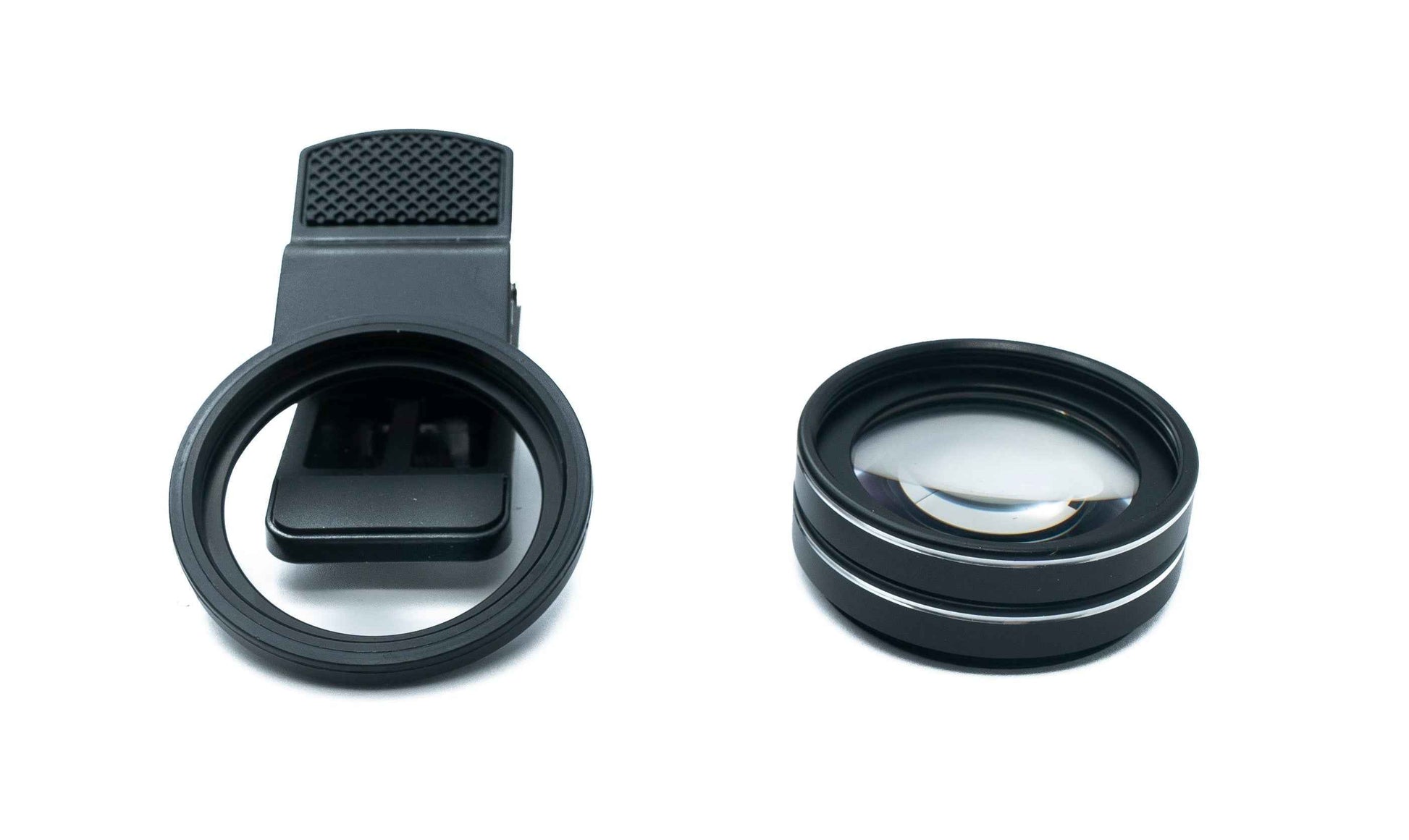 SYSTEM-S Makro Linse 15x Zoom Close Up Filter Kit mit Clip Beutel in Schwarz