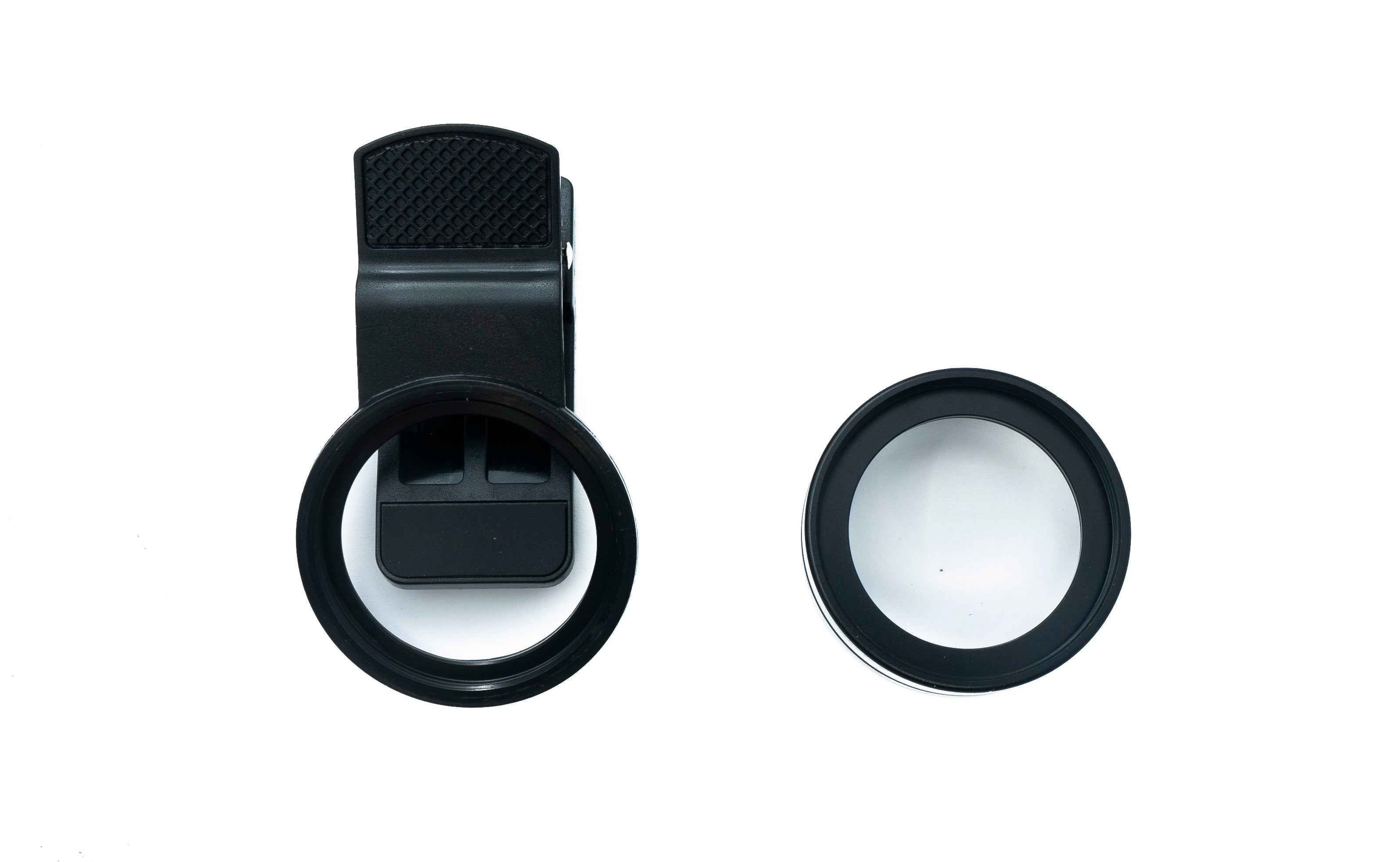 SYSTEM-S Makro Linse 15x Zoom Close Up Filter Kit mit Clip Beutel in Schwarz