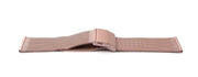 SYSTEM-S Armband Milanaise aus Metall fürFitbit Versa 2 1 Lite Smartwatch in Rosa
