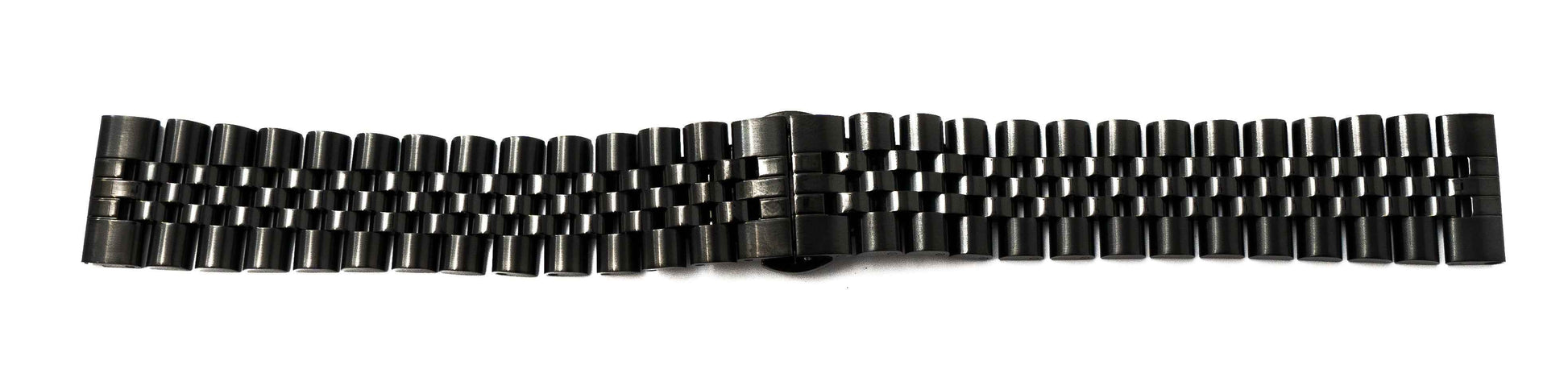 SYSTEM-S Armband 20 mm aus Metall für Samsung Galaxy Watch 4 Smartwatch Schwarz
