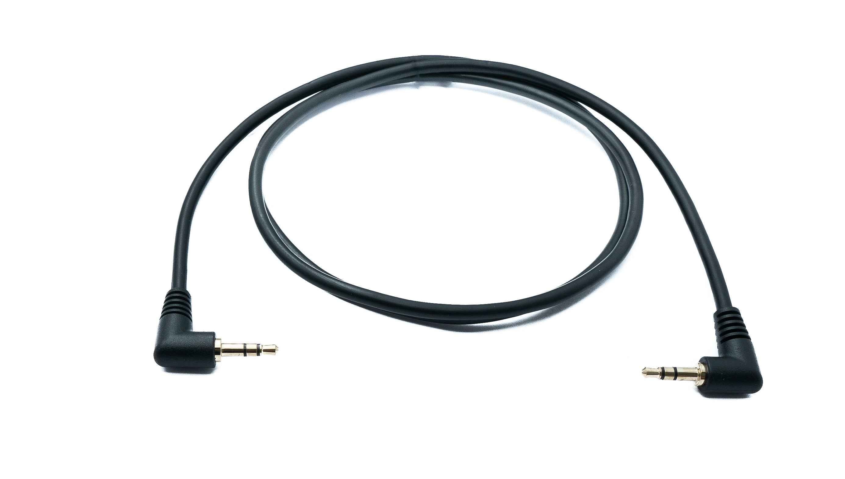 SYSTEM-S Audio Klinke Kabel 100 cm 3,5 mm 3 polig Stecker zu Stecker Winkel AUX