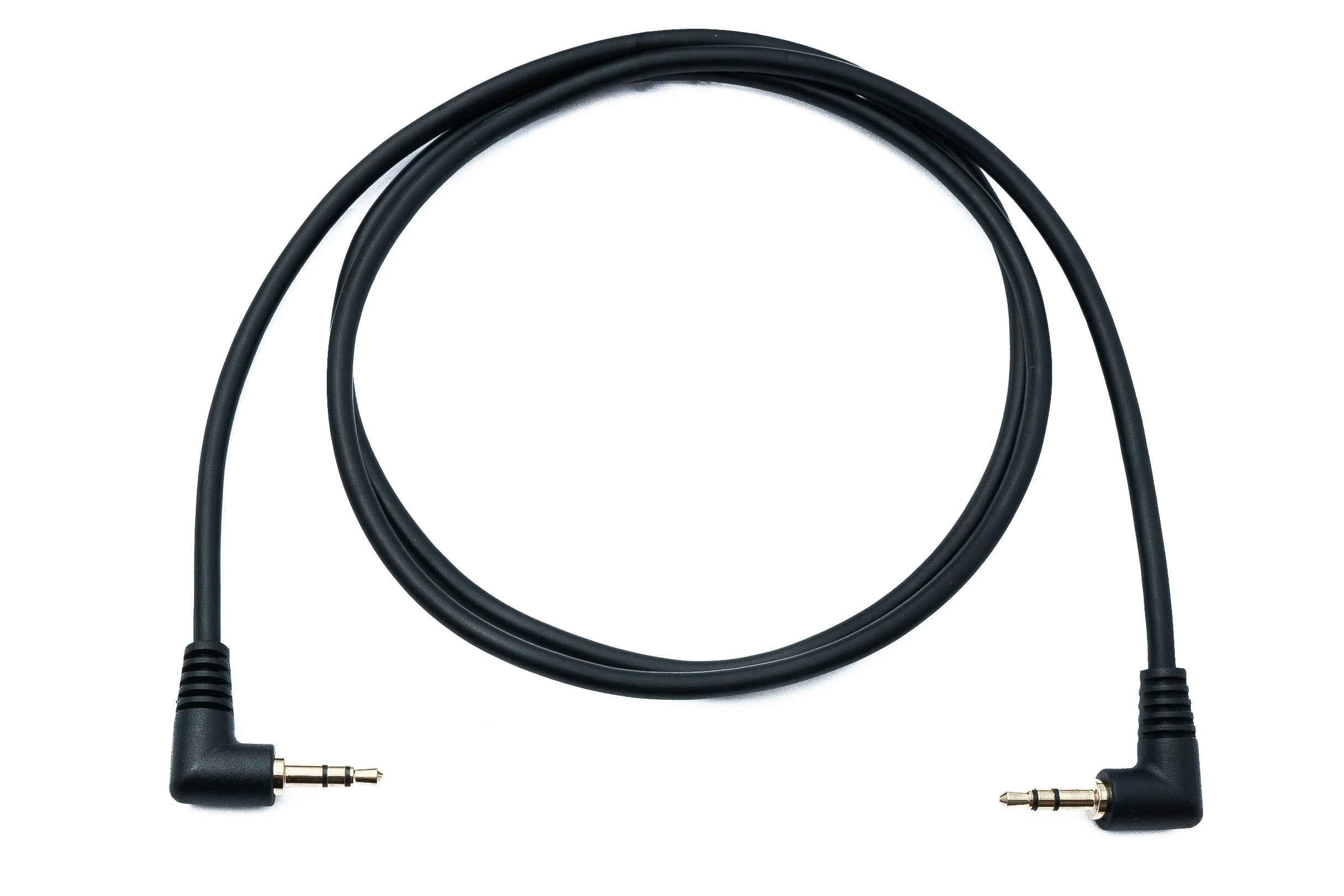 SYSTEM-S Audio Klinke Kabel 100 cm 3,5 mm 3 polig Stecker zu Stecker Winkel AUX