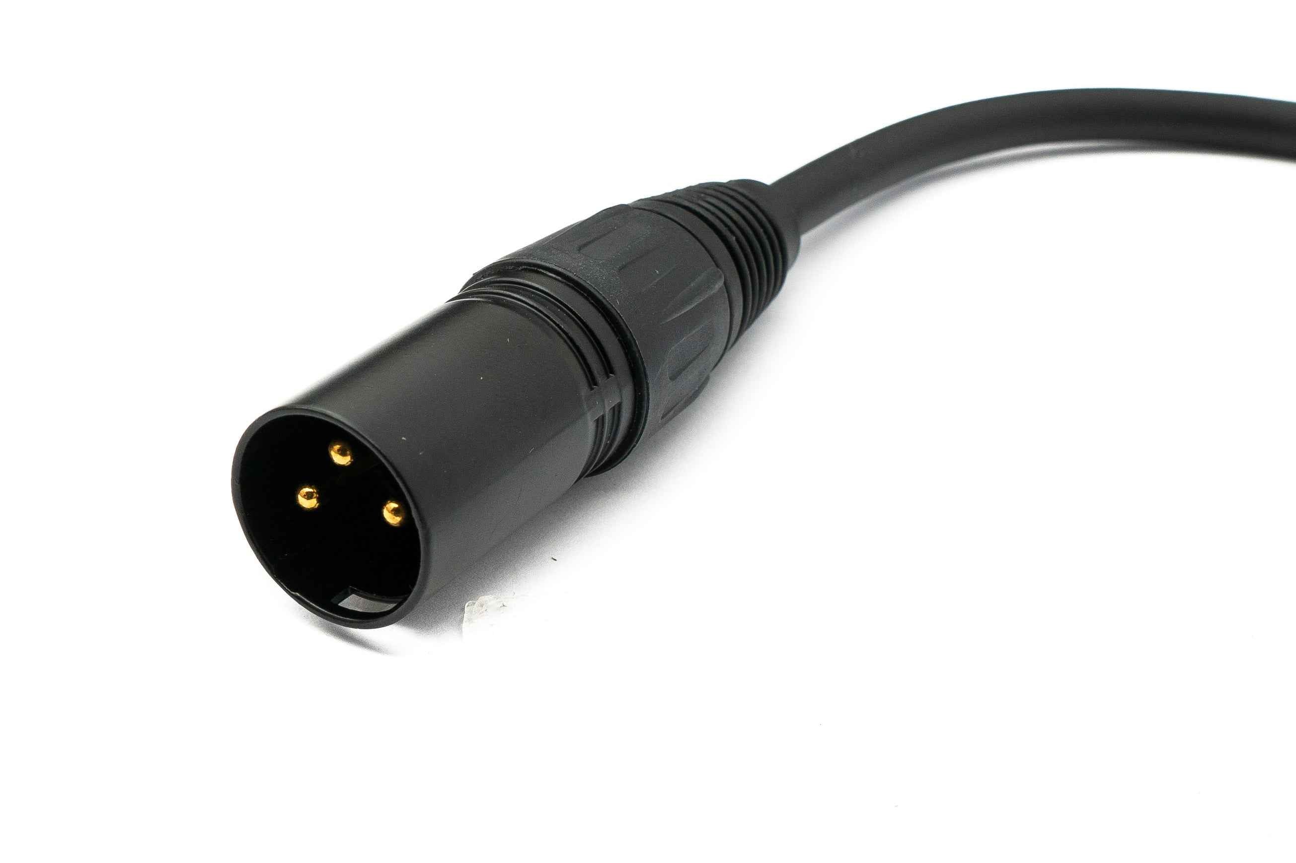 SYSTEM-S Audio XLR Kabel 30 cm 3 polig Stecker zu Buchse Adapter in Schwarz