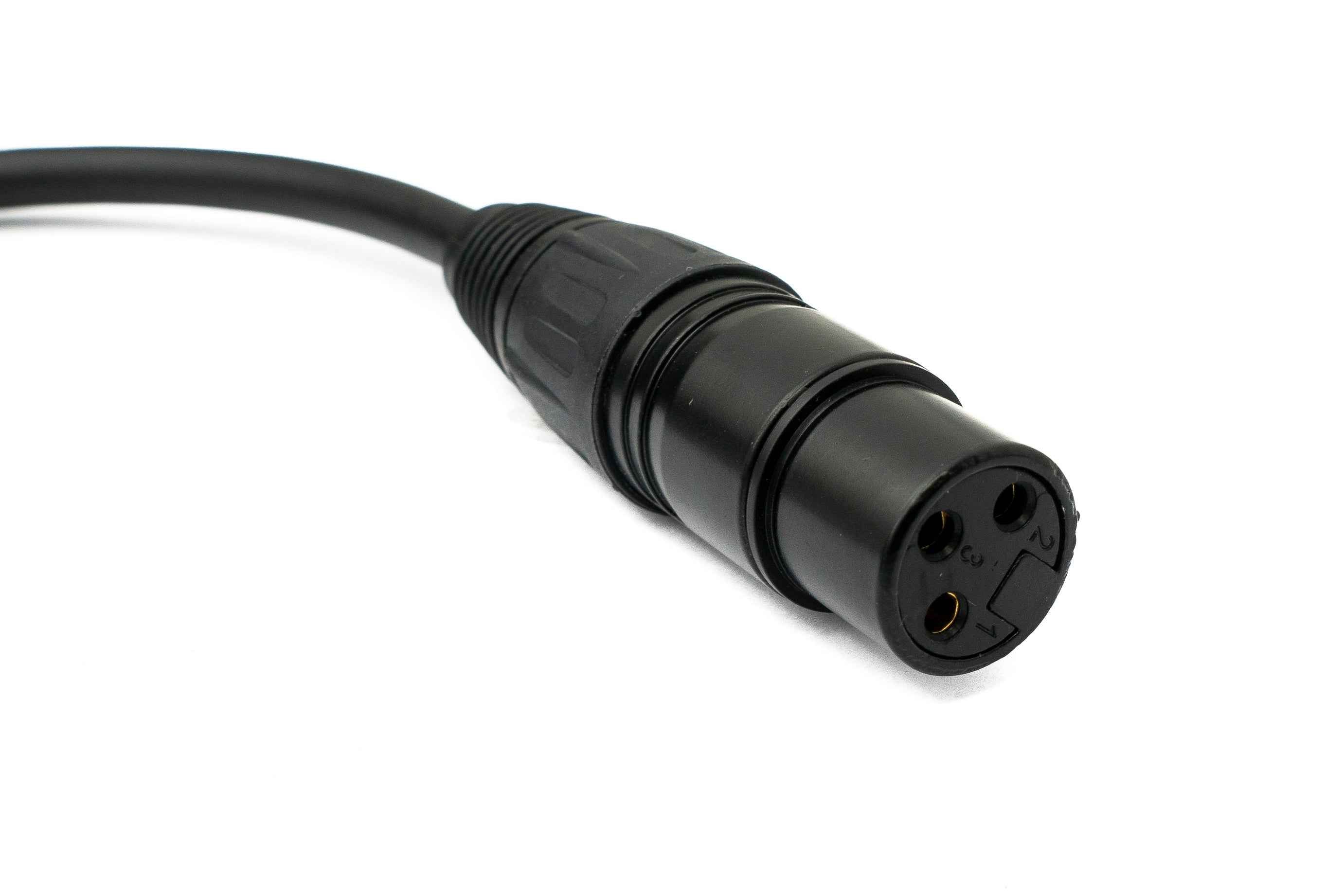 SYSTEM-S Audio XLR Kabel 30 cm 3 polig Stecker zu Buchse Adapter in Schwarz