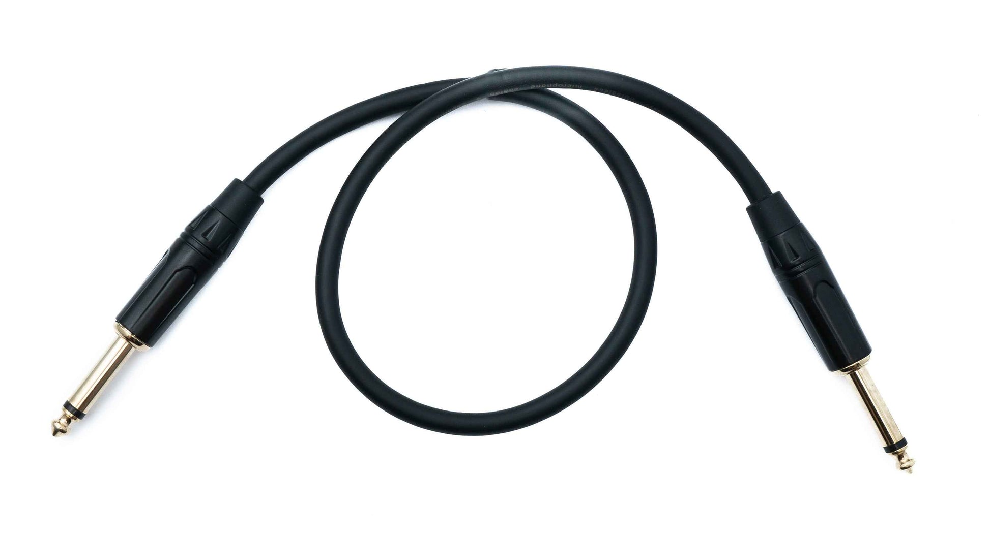 SYSTEM-S Audio Klinke Kabel 50 cm 6,35 mm 2 polig Stecker zu Stecker AUX