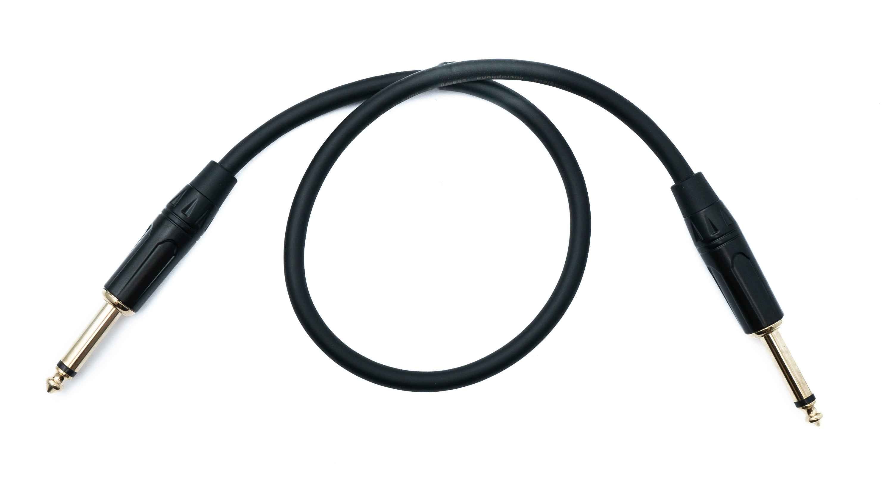 SYSTEM-S Audio Klinke Kabel 50 cm 6,35 mm 2 polig Stecker zu Stecker AUX