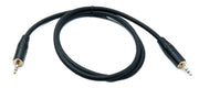 SYSTEM-S Audio Klinke Kabel 100 cm 3,5 mm 3 polig Stecker zu Stecker AUX
