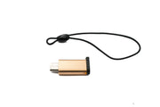 USB-Adapter Typ C Buchse auf Micro B Stecker 2,7 cm rosa-gelb mit Schlaufe