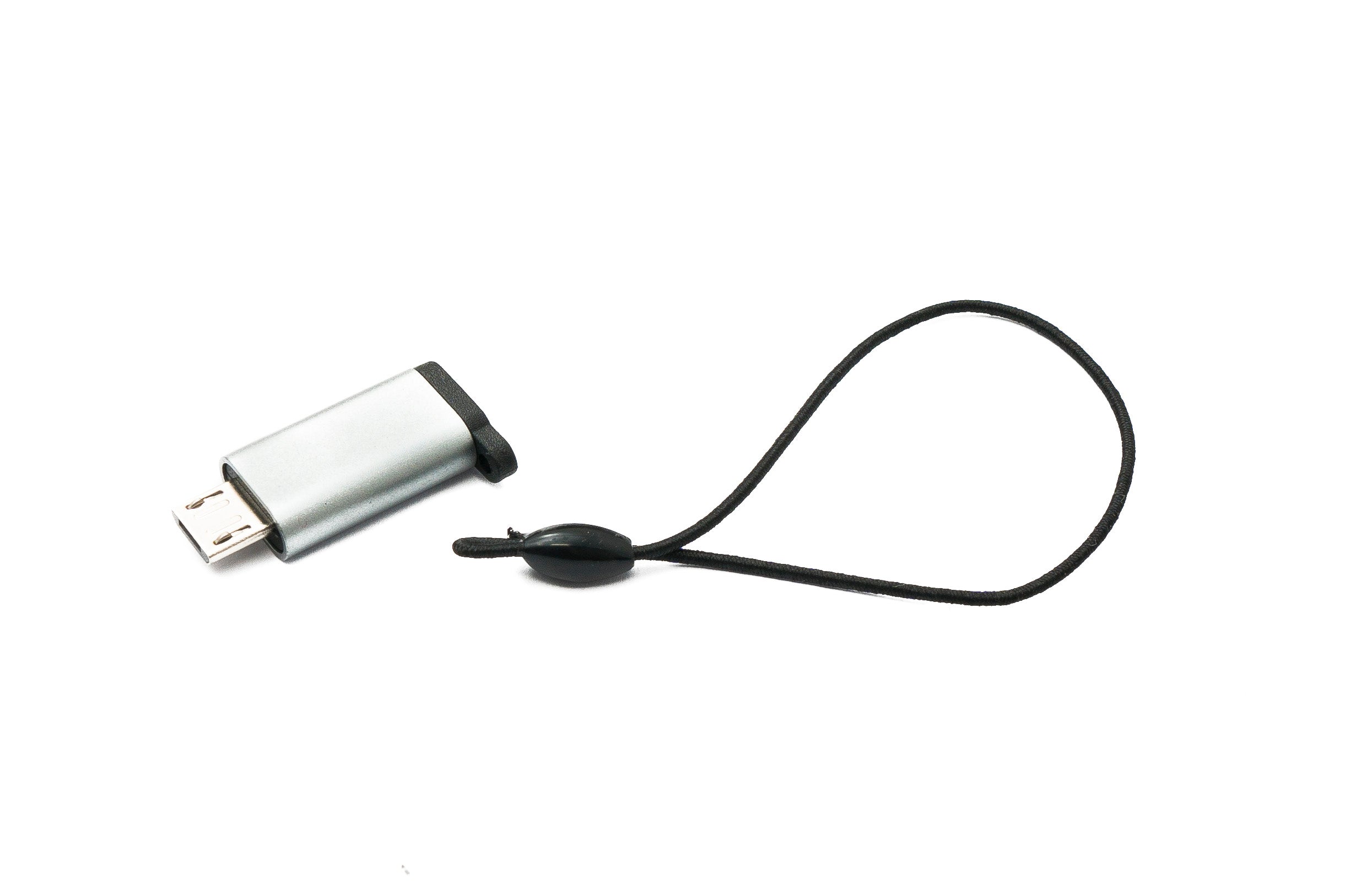 USB-Adapter Typ C Buchse auf Micro B Stecker 2.0 grau mit Schlaufe 86959219