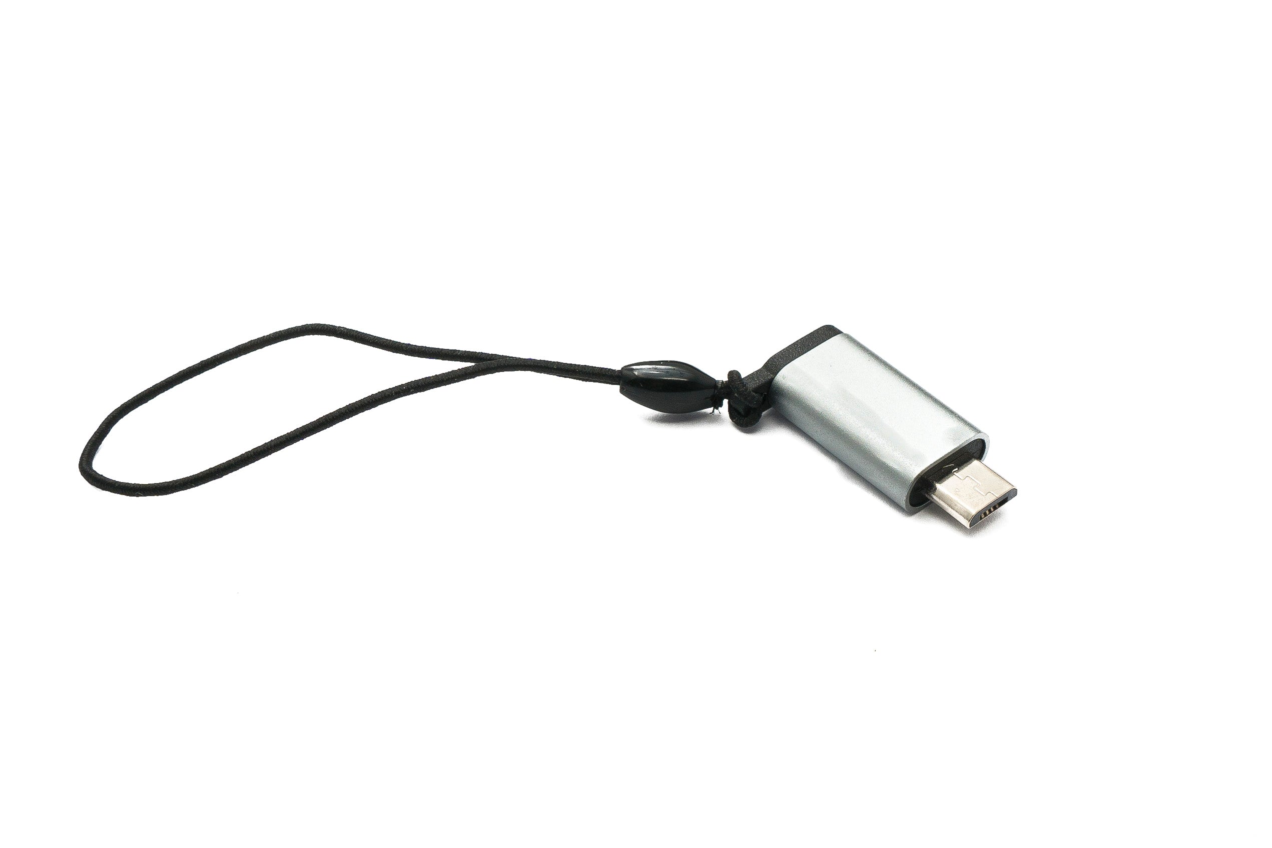 USB-Adapter Typ C Buchse auf Micro B Stecker 2.0 grau mit Schlaufe 86959219