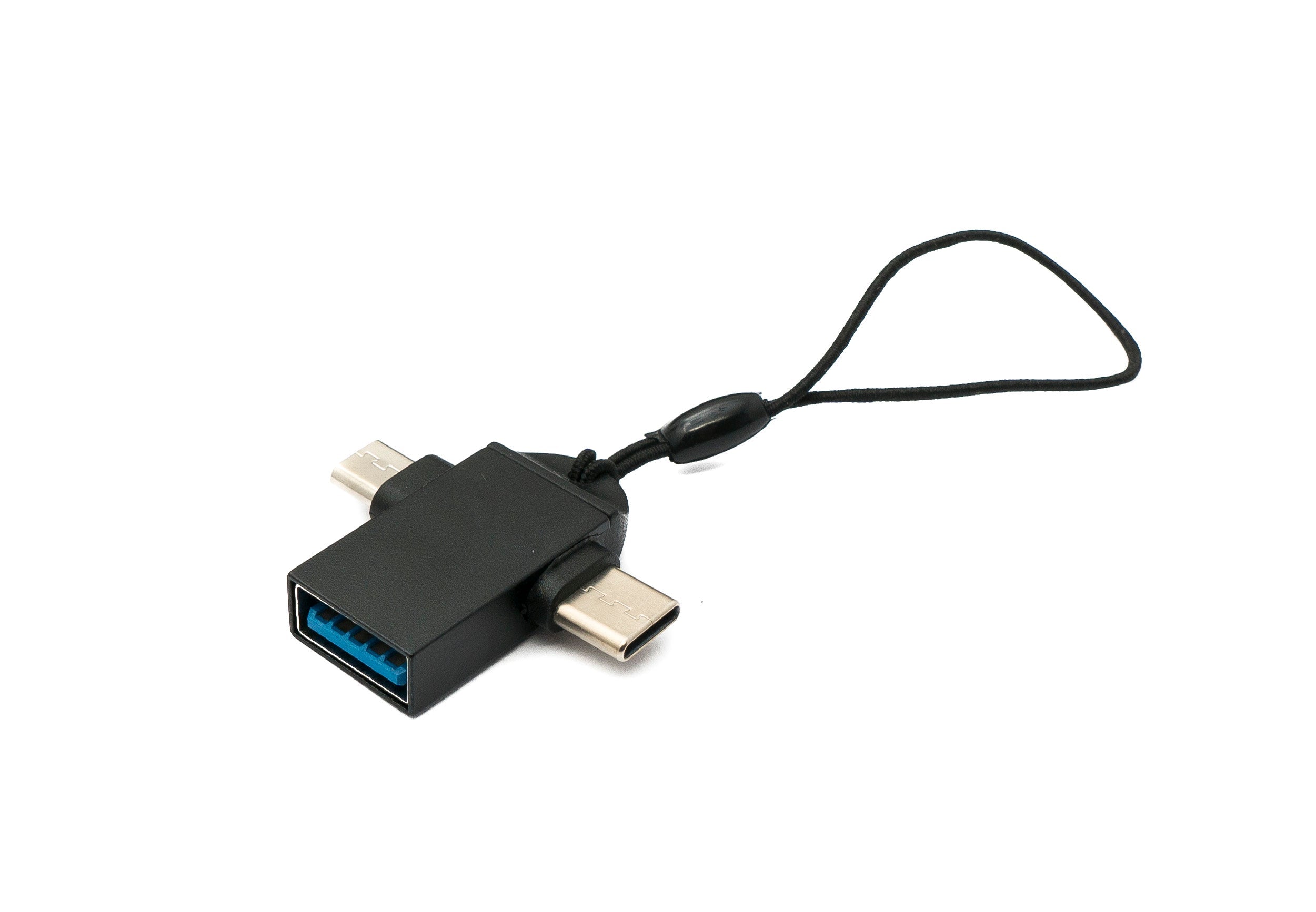 USB Y Adapter 3.1 Typ C & Micro B Stecker zu 3.0 A Buchse schwarz 86959403