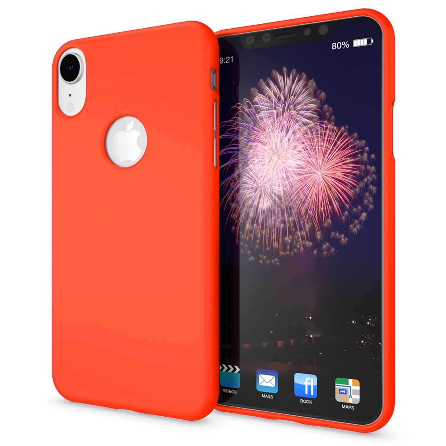 NALIA Handyhülle für Apple iPhone XR, Ultra-Slim Hülle Silikon Neon Case Cover