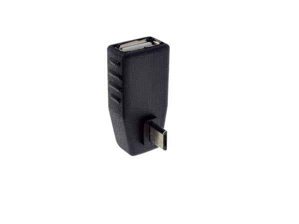 System-S OTG Adapter USB A Host zu micro USB Stecker Adapter 90° Winkel Stecker