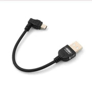 SYSTEM-S Mini USB Kabel  10 cm 90° gewinkelt