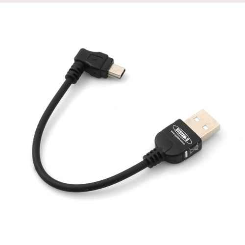 SYSTEM-S Mini USB Kabel  10 cm 90° gewinkelt