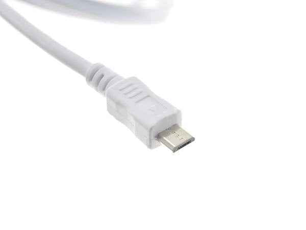 System-S 5 m meter Micro USB Kabel  Ladekabel in weiß