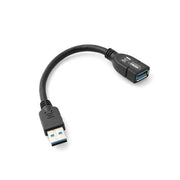 System-S USB 3.0 Typ A (male) auf USB 3.0 Typ A (female) Ladekabel Datenkabel Verlängerungskabel 11 cm