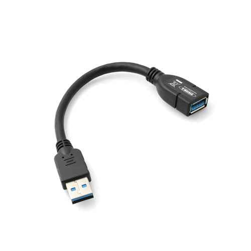System-S USB 3.0 Typ A (male) auf USB 3.0 Typ A (female) Ladekabel Datenkabel Verlängerungskabel 11 cm