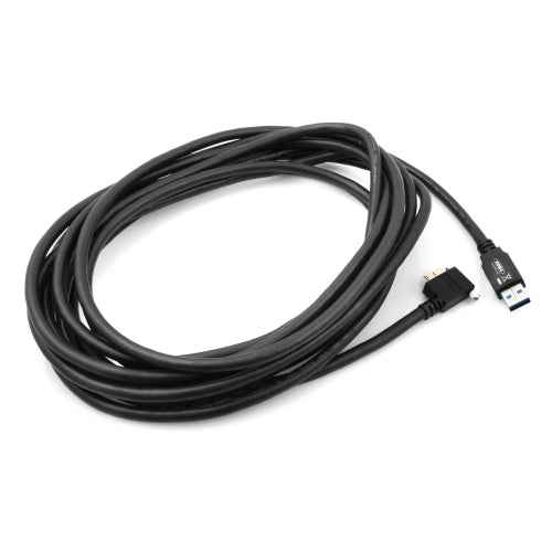 System-S 5m USB Kabel 3.0 A zu Winkel Links 3.0 mit Feststellschraube