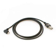 System-S Micro USB 2.0 Kabbel gewinkelt 90 grad Winkelstecker (links/male) Datenkabel und Ladekabel 100 cm