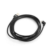 System-S USB A male zu Micro USB 2.0 male Daten- und Ladekabel 200 cm 90 grad gewinkelt rechts Winkelstecker
