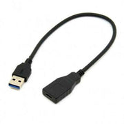 System-S USB 3.1 Type C (female) zu USB 3.0 Type A (male) Datenkabel Ladekabel Kabel Verlängerung 30 cm