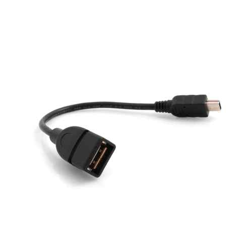 System-S Mini USB male zu USB A 2.0 female Daten- Ladekabel Adapter Kabel Verlängerung 10 cm