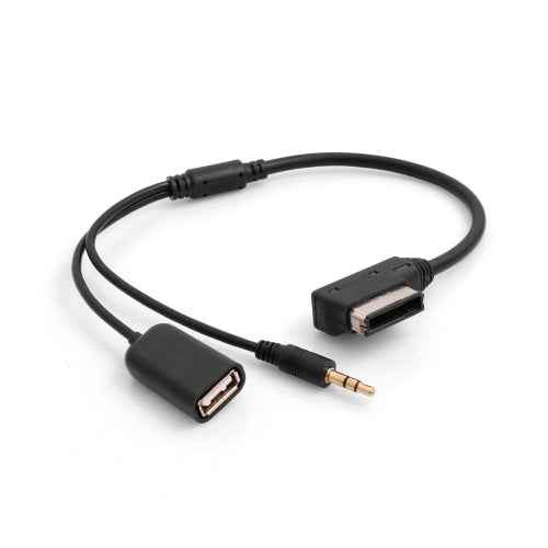 System-S Media In AMI MDI zu Stereo 3.5mm Audio Aux und USB A Eingang für VW für Audi A4 A6 Q5 ab Bj. 2014