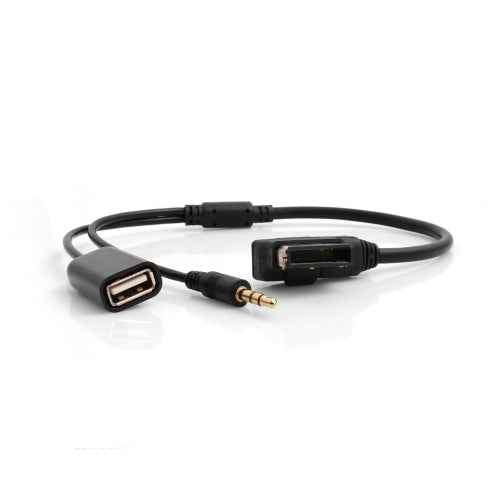 System-S Media In AMI MDI zu Stereo 3.5mm Audio Aux und USB A Eingang für VW für Audi A4 A6 Q5 ab Bj. 2014