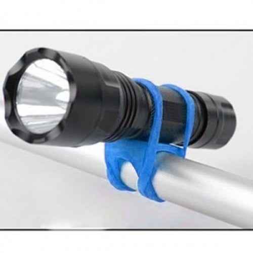 System-S Silikonband Fahrrad-Licht Halterung Befestigung Taschenlampen Halter