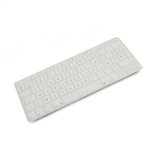 System-S Silikon Tastaturschutz Tastaturabdeckung AZERTY Französische Tastatur Abdeckung Schutz für MacBook Pro 13 Zoll 15 Zoll 17 Zoll iMac MacBook Air 13 Zoll in Weiß