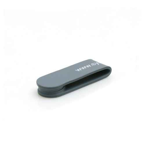 System-S Magnet Clip Kabelbinder Kabelclip für Kopfhörer Kabel Earphones in Grau