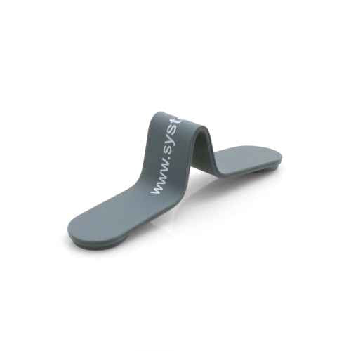 System-S Magnet Clip Kabelbinder Kabelclip für Kopfhörer Kabel Earphones in Grau