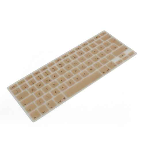 System-S Silikon Tastaturschutz Tastaturabdeckung QWERTZ Deutsche Tastatur Abdeckung Schutz für MacBook Pro 13" 15" 17" / iMac / MacBook Air 13" in der Farbe Gold
