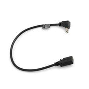 SYSTEM-S Mini USB (male) 90° Grad abwärts Winkel Kabel auf Mini USB (female) Adapter Kabel 27 cm