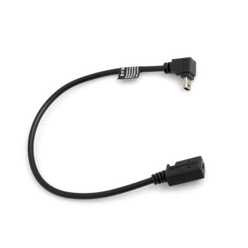 SYSTEM-S Mini USB (male) 90° Grad abwärts Winkel Kabel auf Mini USB (female) Adapter Kabel 27 cm