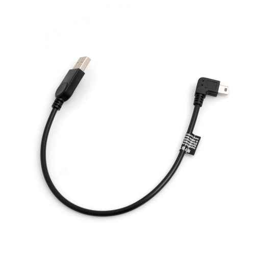 SYSTEM-S Mini USB Kabel 90° grad links gewinkelt Winkelstecker Datenkabel Ladekabel ca. 27 cm