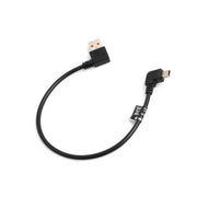 SYSTEM-S Mini USB Kabel 90° Rechts gewinkelt Winkelstecker auf USB Typ A (male) 90° rechts gewinkelt Datenkabel Ladekabel 26 cm