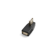 USB-Adapter Typ A Buchse auf Stecker 90° rechts gewinkelt Kunststoff schwarz