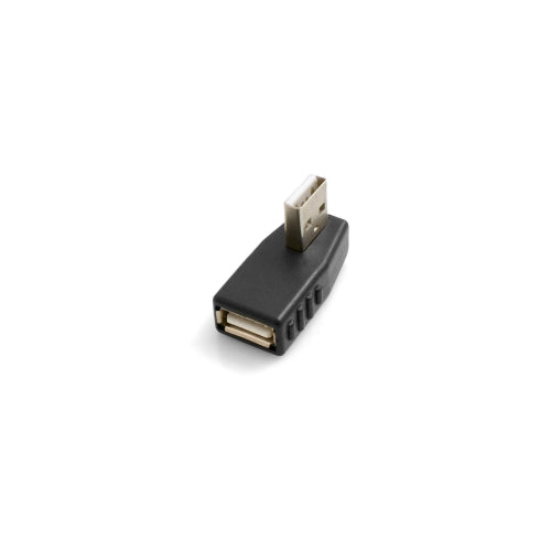 USB-Adapter Typ A Buchse auf Stecker 90° rechts gewinkelt Kunststoff schwarz