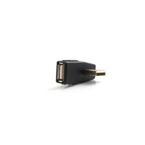 USB-Adapter Typ A Buchse auf Stecker 90° rechts gewinkelt Kunststoff schwarz